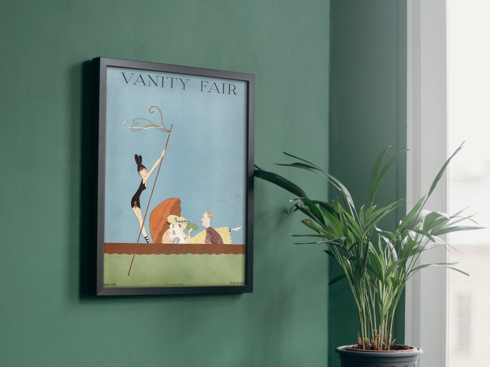 Vanity Fair April 1919 magazine cover, Art Deco and American Modernism, fine art print