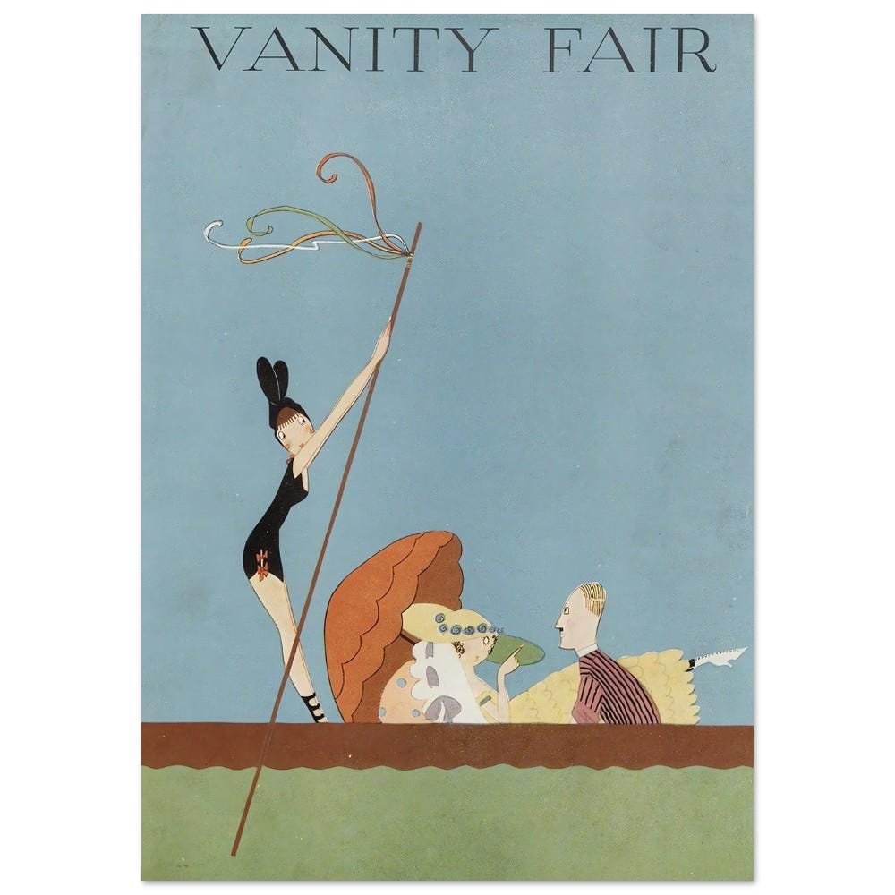 Vanity Fair April 1919 magazine cover, Art Deco and American Modernism, fine art print