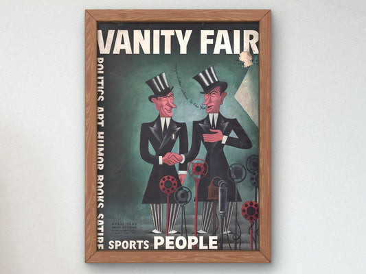 Vanity Fair April 1932 magazine cover, Art Deco and American Modernism, fine art print