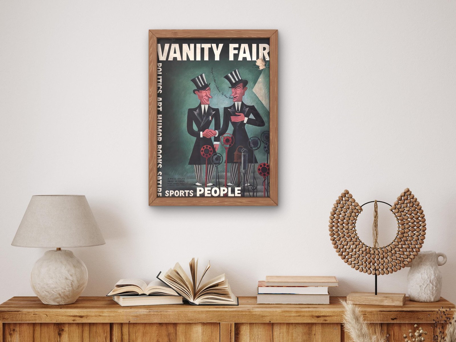 Vanity Fair April 1932 magazine cover, Art Deco and American Modernism, fine art print