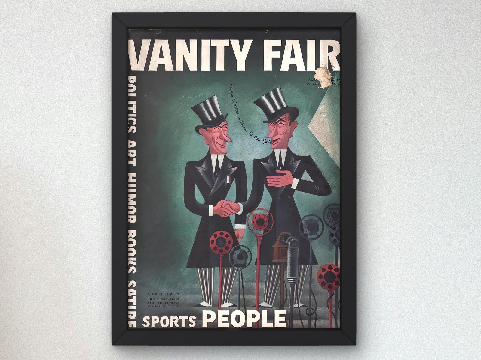 Vanity Fair April 1932 magazine cover, Art Deco and American Modernism, fine art print