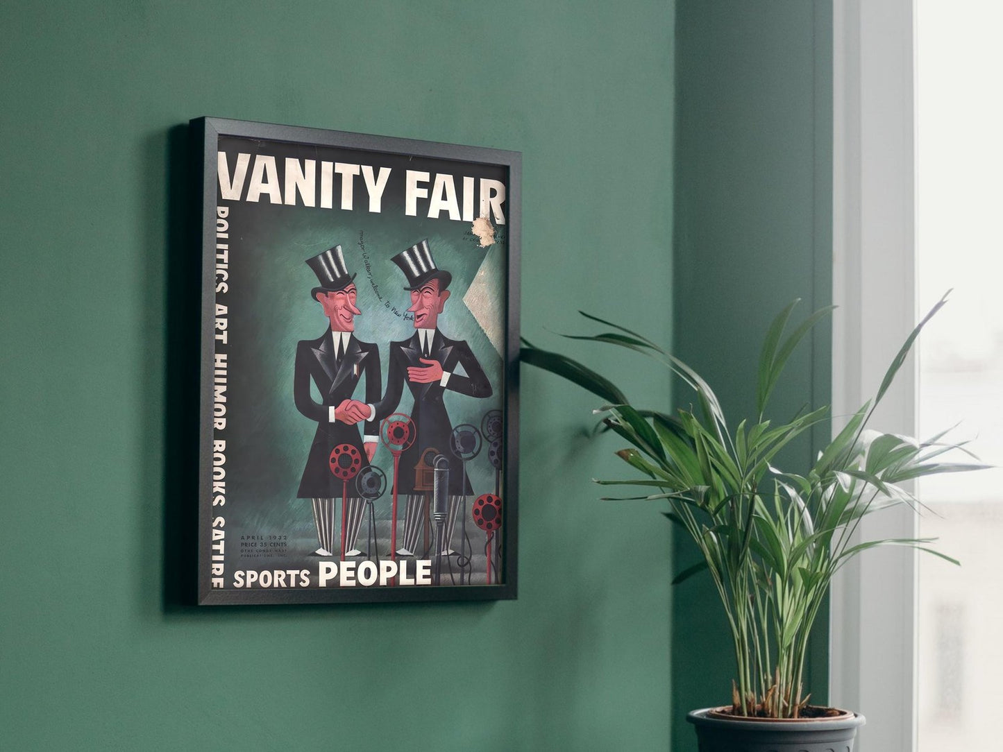 Vanity Fair April 1932 magazine cover, Art Deco and American Modernism, fine art print