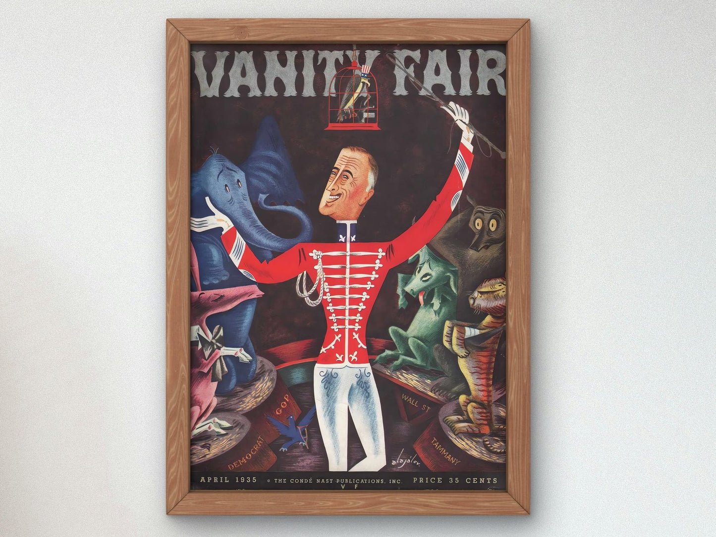 Vanity Fair April 1935 magazine cover, Art Deco and American Modernism, fine art print