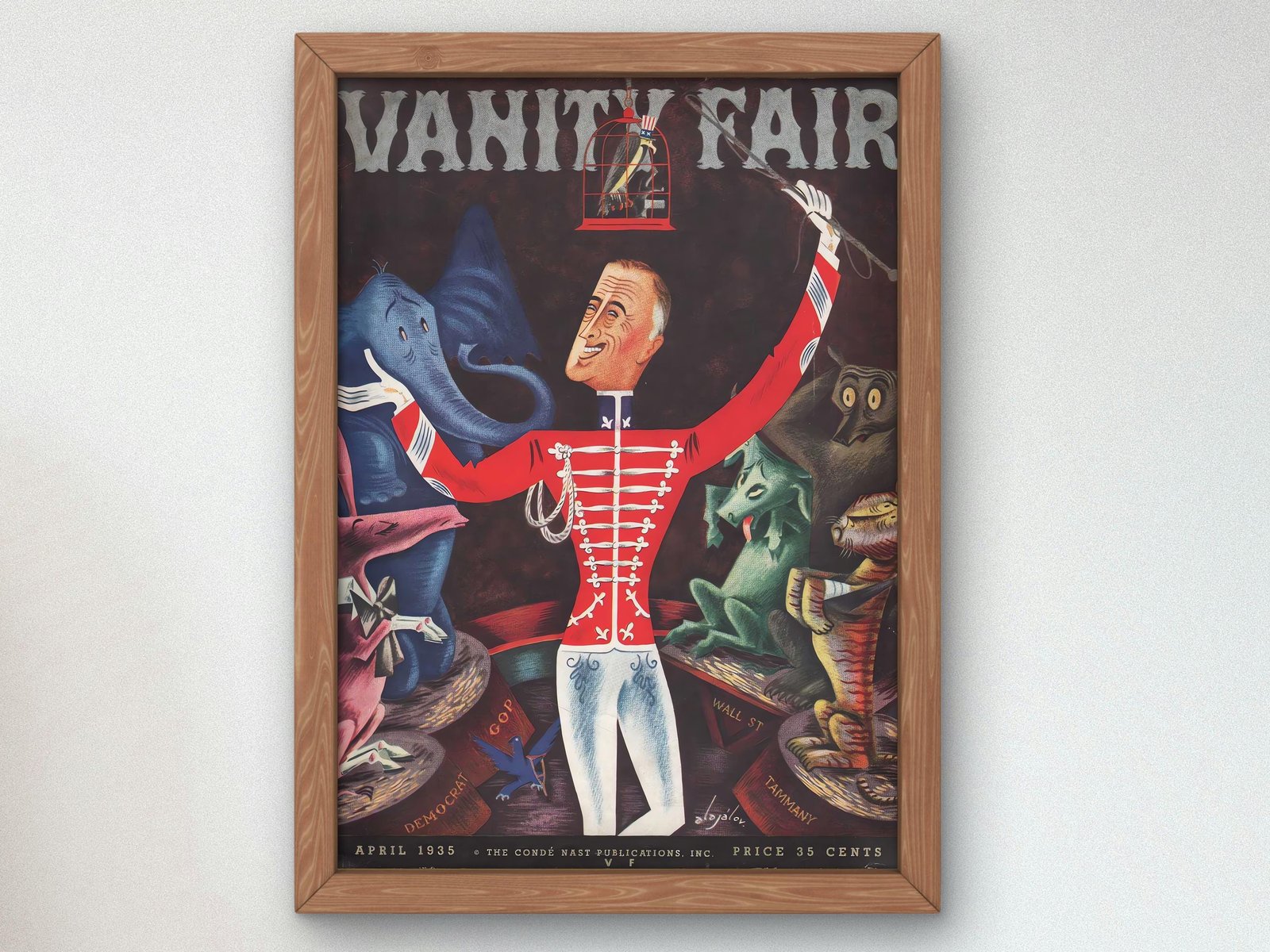 Vanity Fair April 1935 magazine cover, Art Deco and American Modernism, fine art print