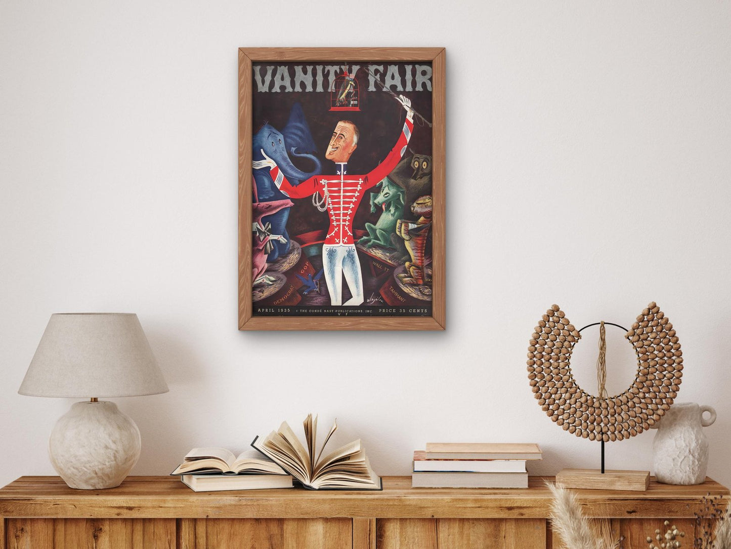 Vanity Fair April 1935 magazine cover, Art Deco and American Modernism, fine art print