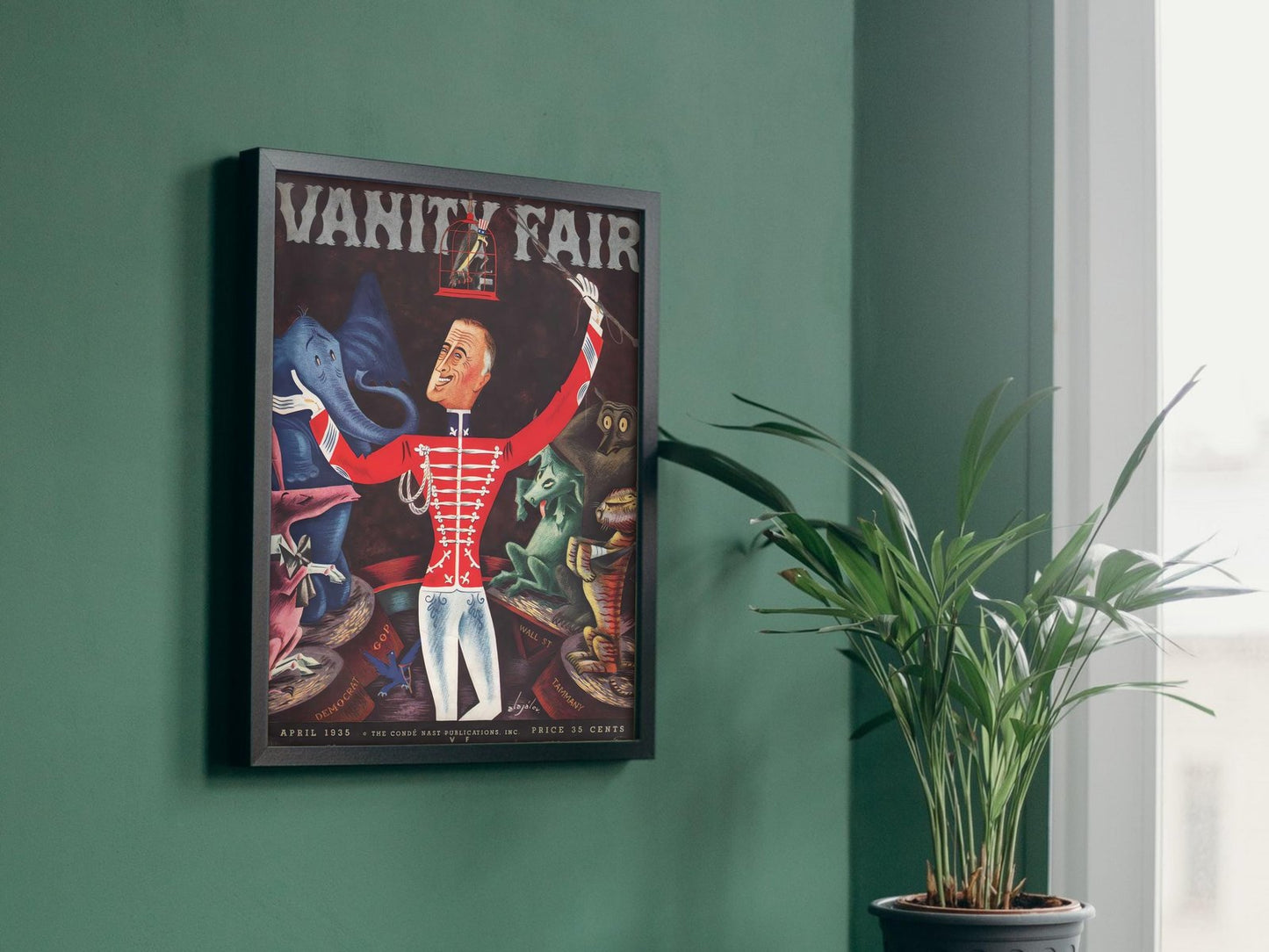Vanity Fair April 1935 magazine cover, Art Deco and American Modernism, fine art print