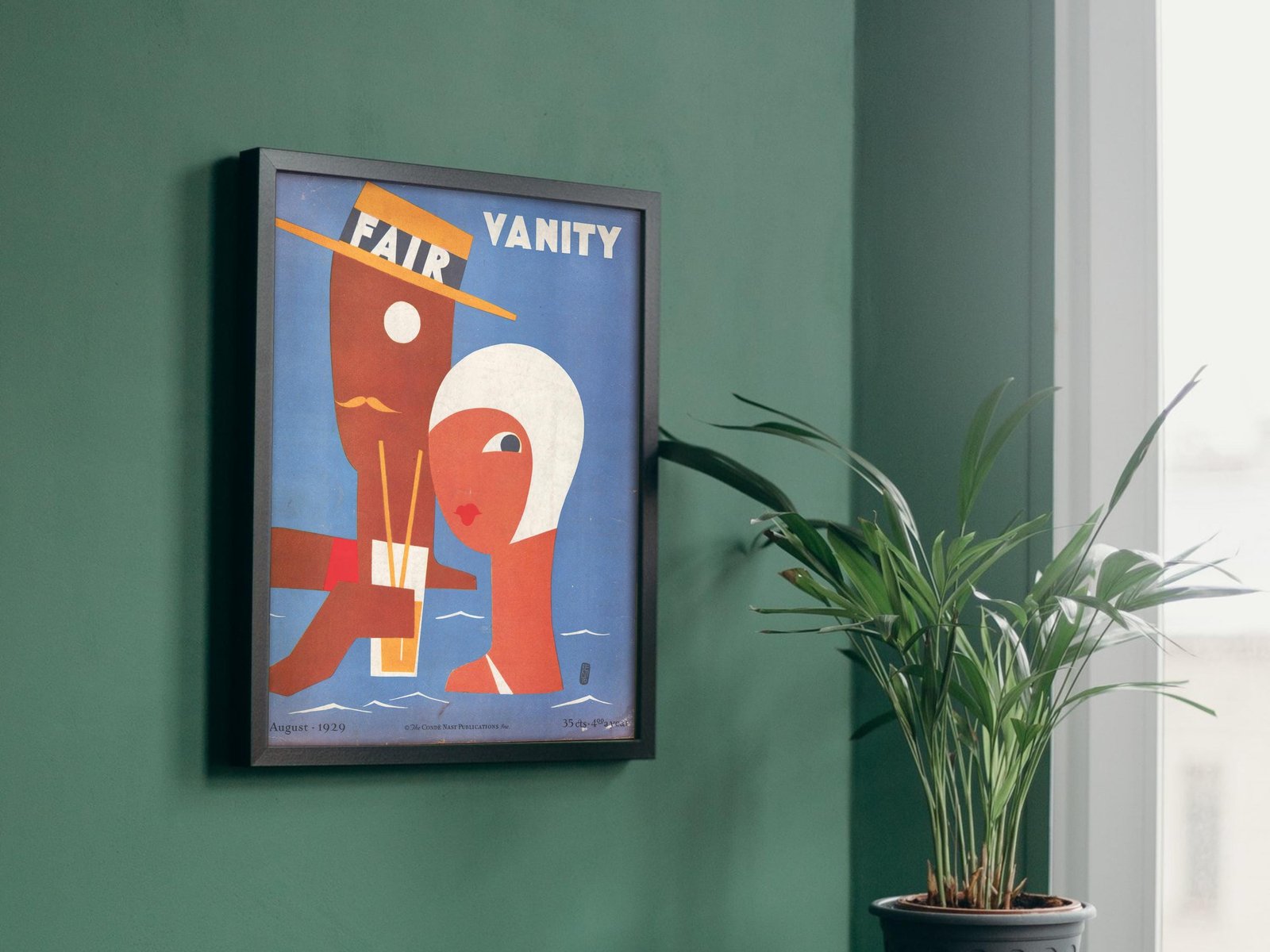 Vanity Fair August 1929 magazine cover, Art Deco and American Modernism, fine art print