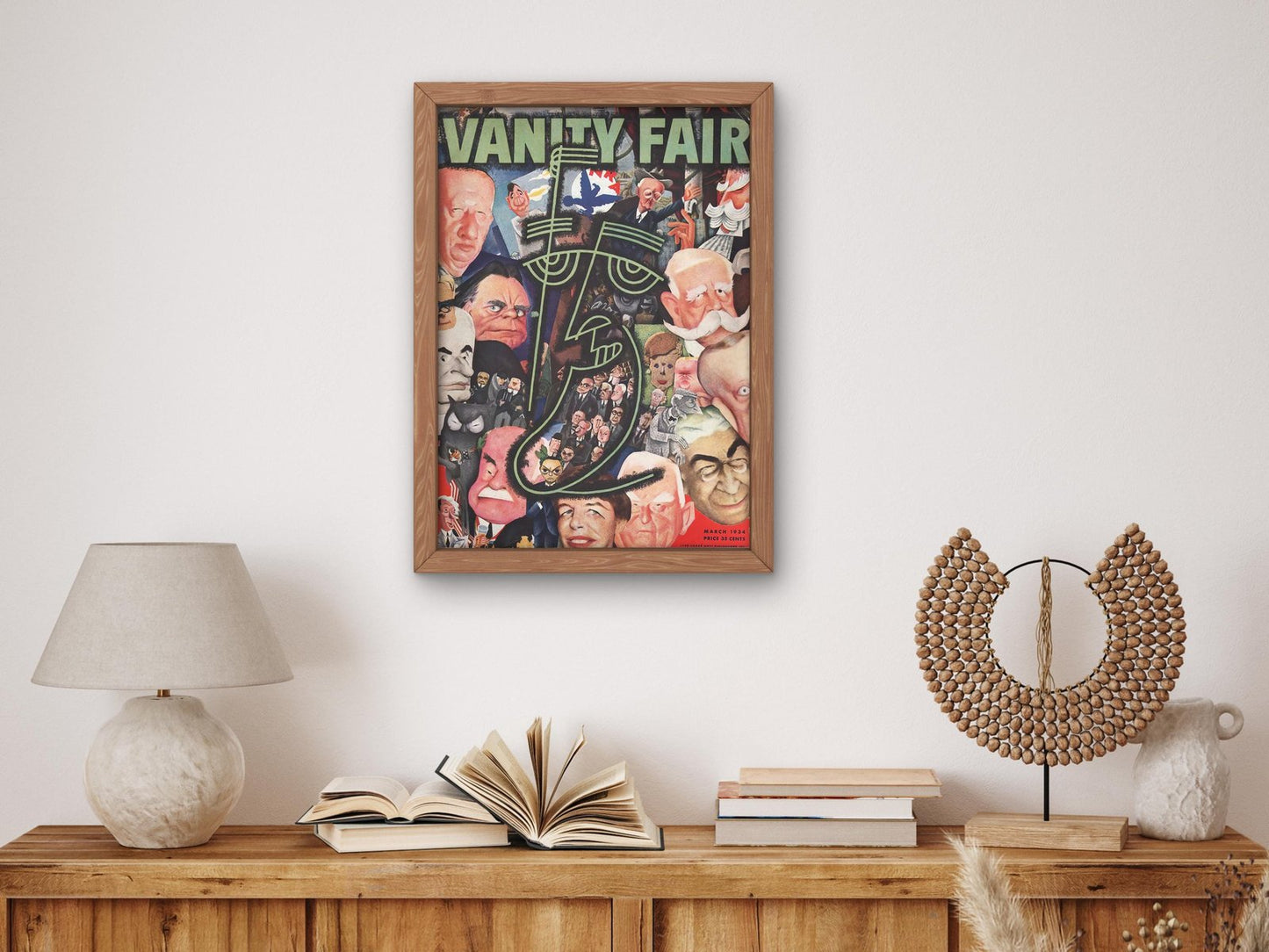 Vanity Fair Cover March 1934 by Miguel Covarrubias, Art Deco and American Modernism, fine art print