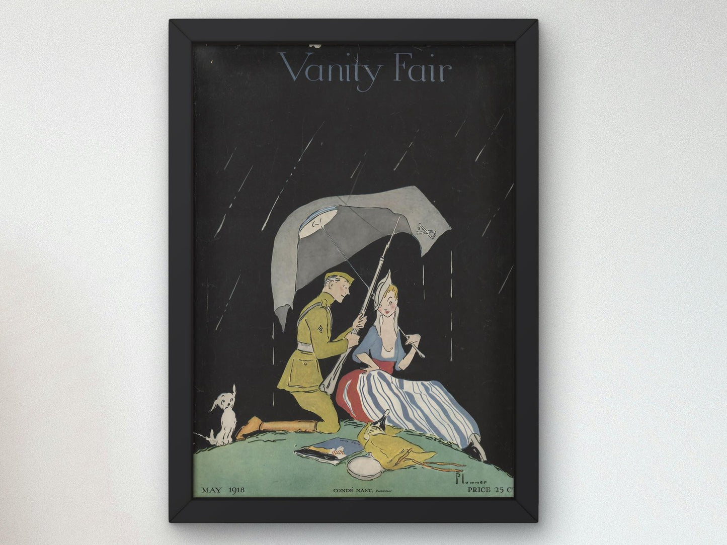 Vanity Fair magazine cover, May 1918, Art Deco and American Modernism, fine art print