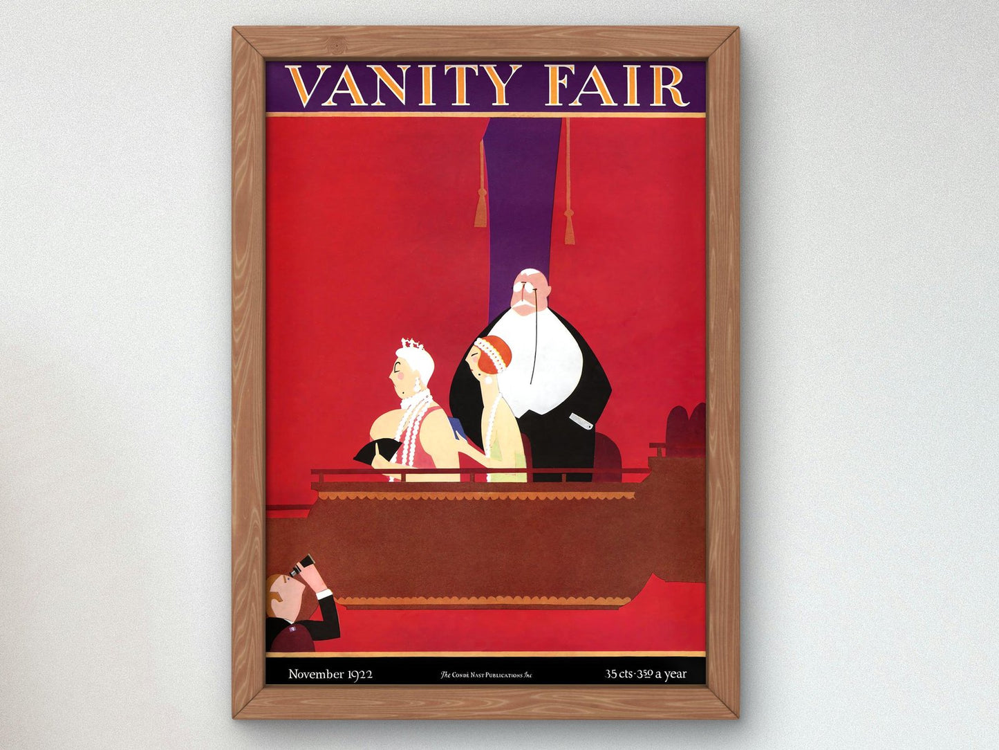 Vanity Fair magazine cover, November 1922, Art Deco and American Modernism, fine art print