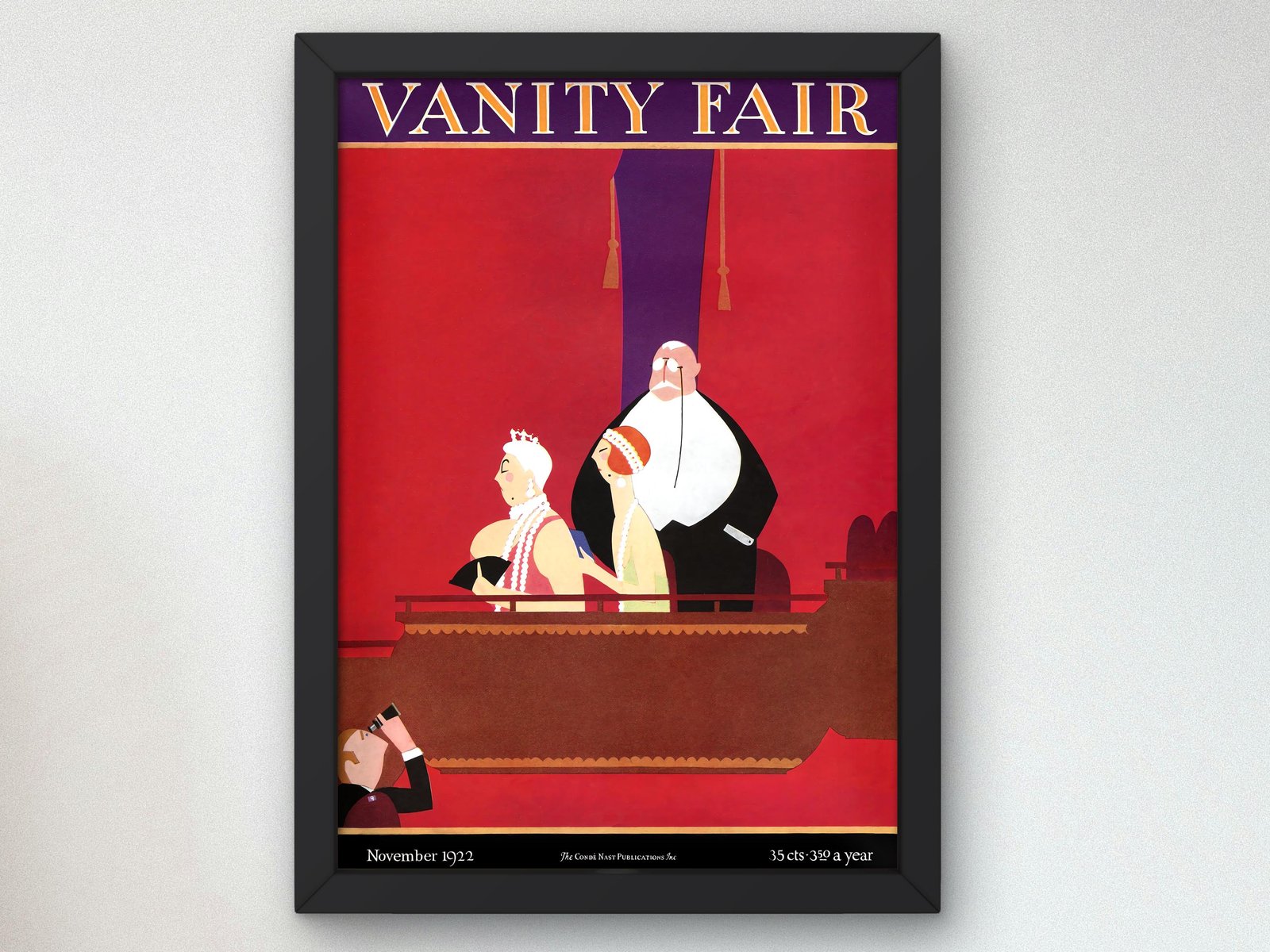 Vanity Fair magazine cover, November 1922, Art Deco and American Modernism, fine art print