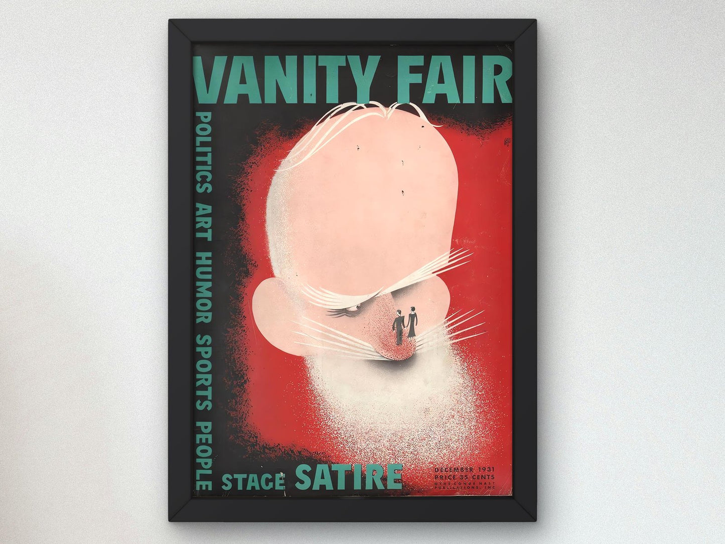 Vanity Fair December 1931 magazine cover, Art Deco and American Modernism, fine art print