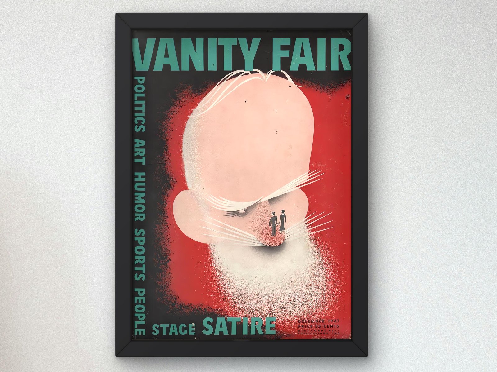 Vanity Fair December 1931 magazine cover, Art Deco and American Modernism, fine art print