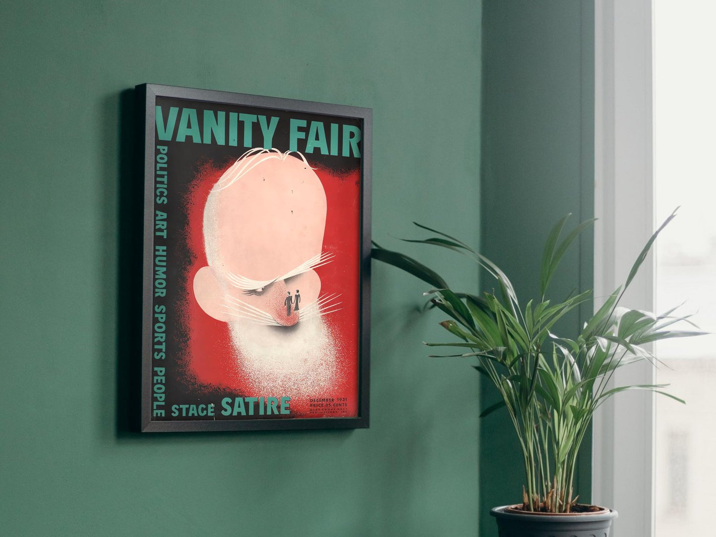 Vanity Fair December 1931 magazine cover, Art Deco and American Modernism, fine art print