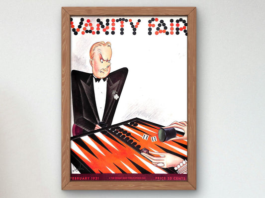 Vanity Fair February 1931 magazine cover, Art Deco and American Modernism, fine art print
