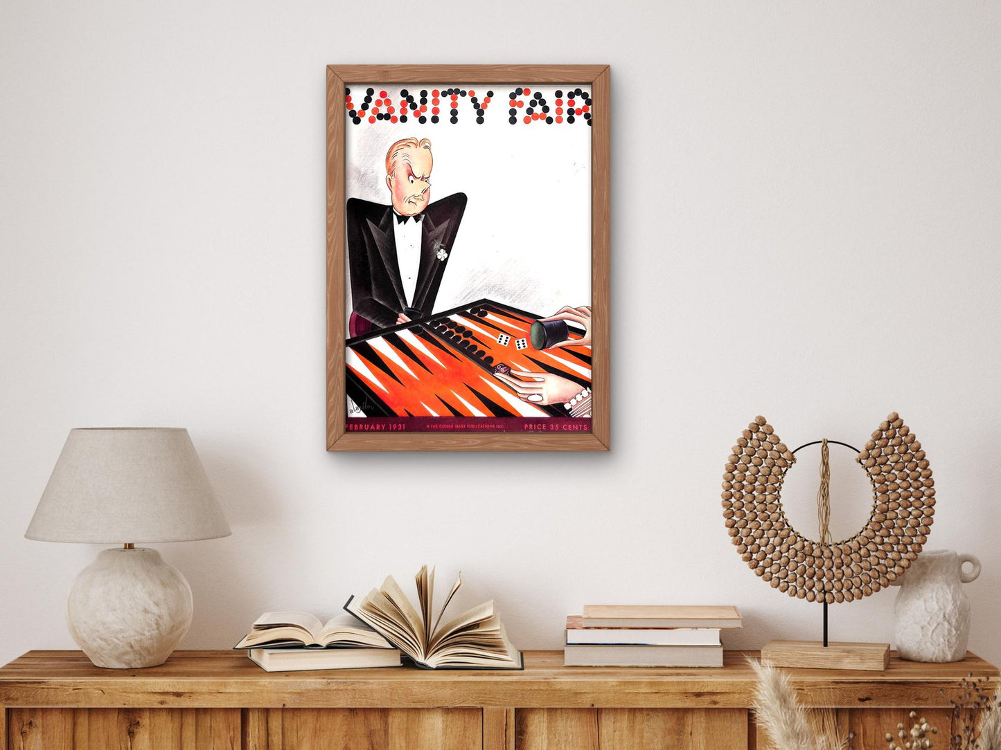 Vanity Fair February 1931 magazine cover, Art Deco and American Modernism, fine art print