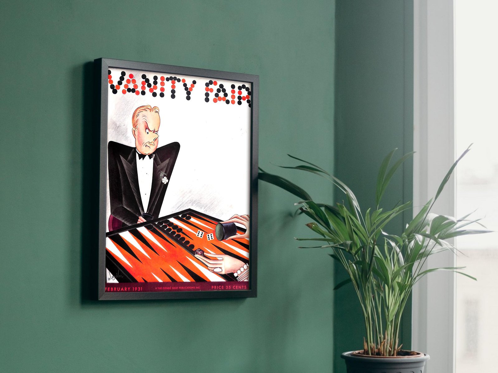 Vanity Fair February 1931 magazine cover, Art Deco and American Modernism, fine art print