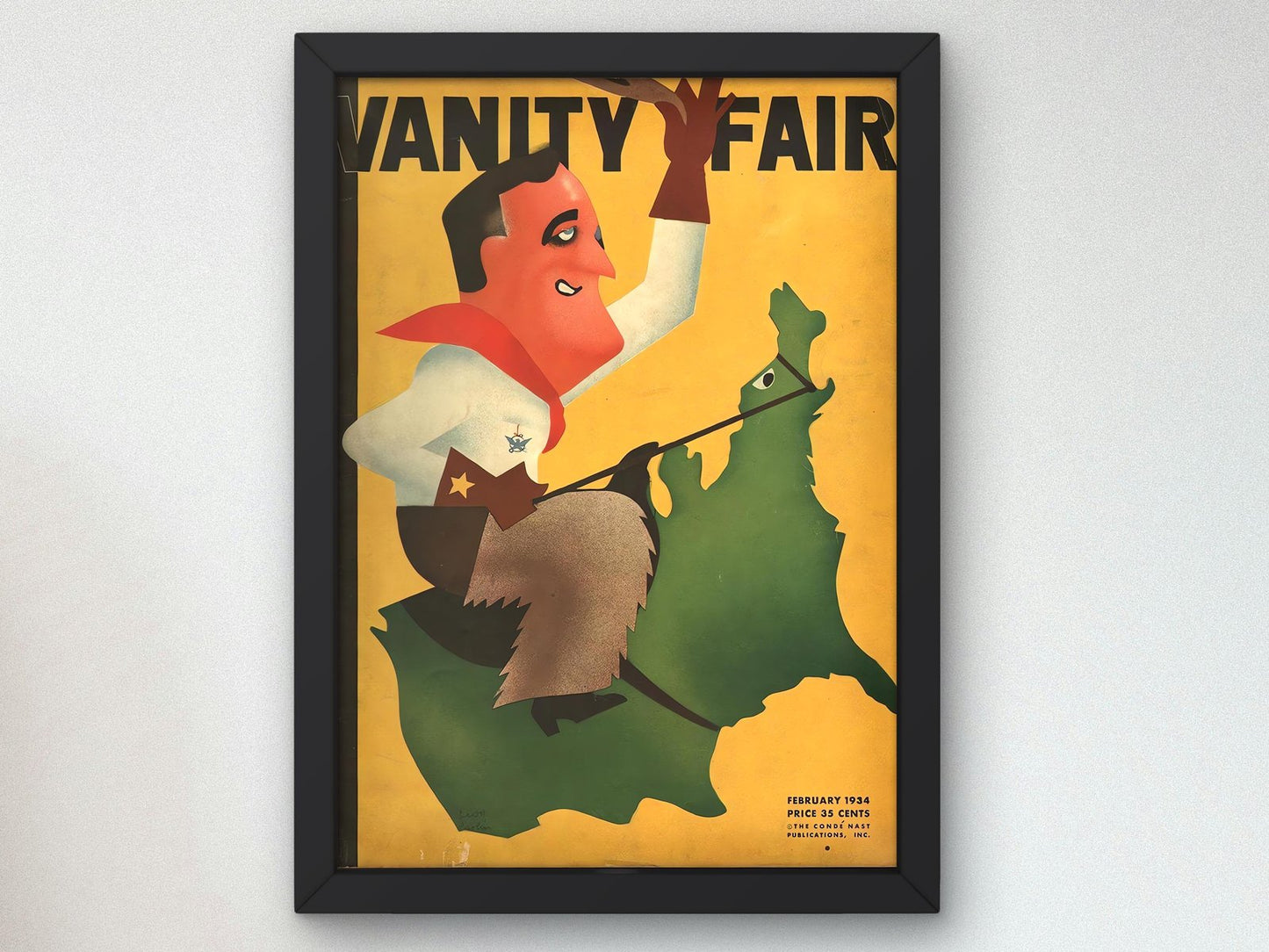 Vanity Fair February 1934 by Miguel Covarrubias, Art Deco and American Modernism, fine art print