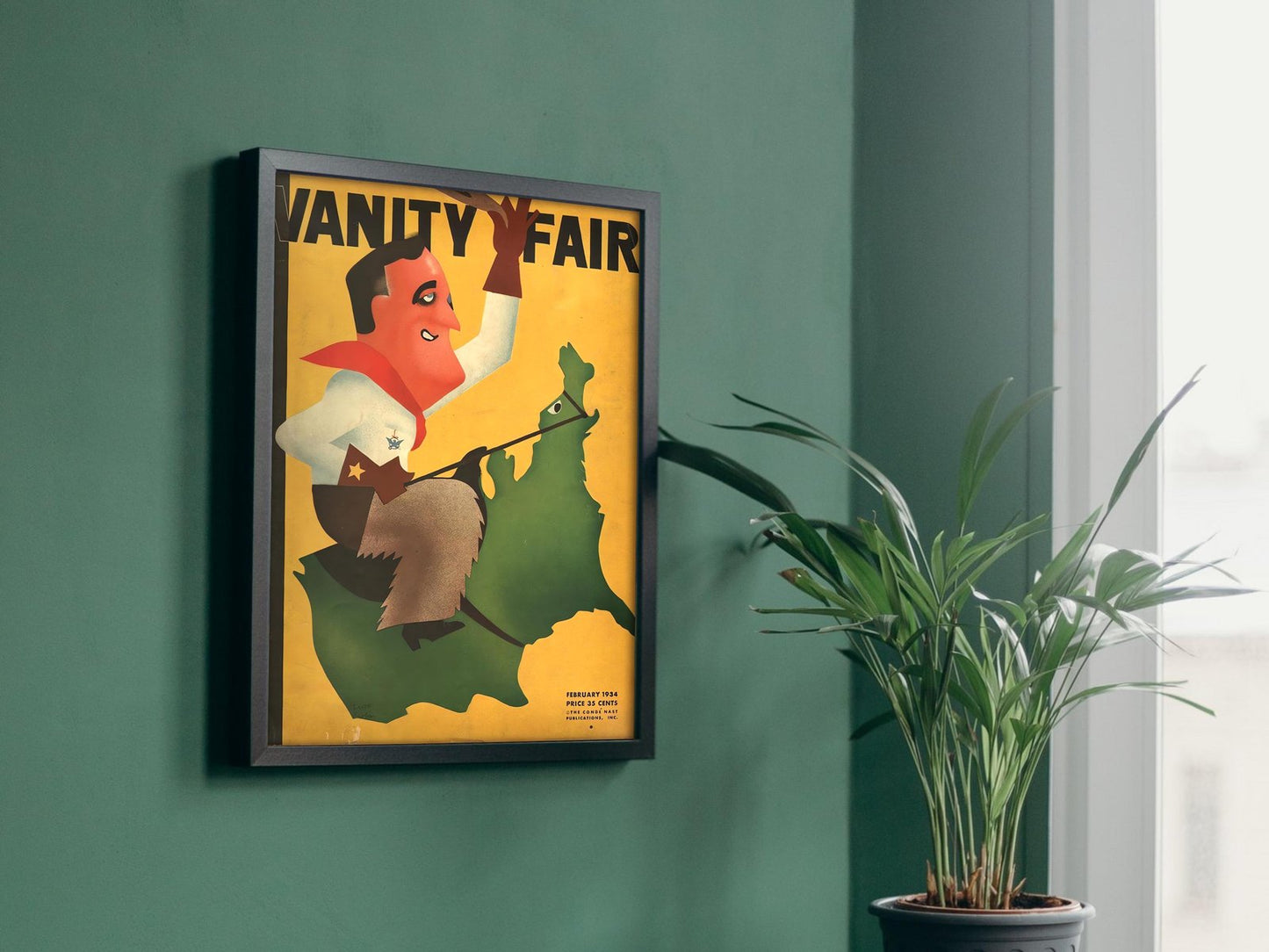 Vanity Fair February 1934 by Miguel Covarrubias, Art Deco and American Modernism, fine art print