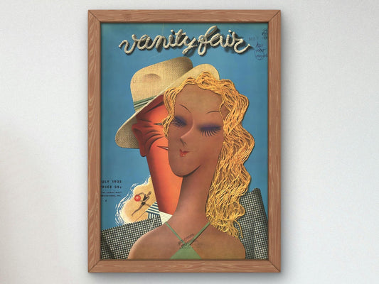 Vanity Fair July 1935 magazine cover, Art Deco and American Modernism, fine art print