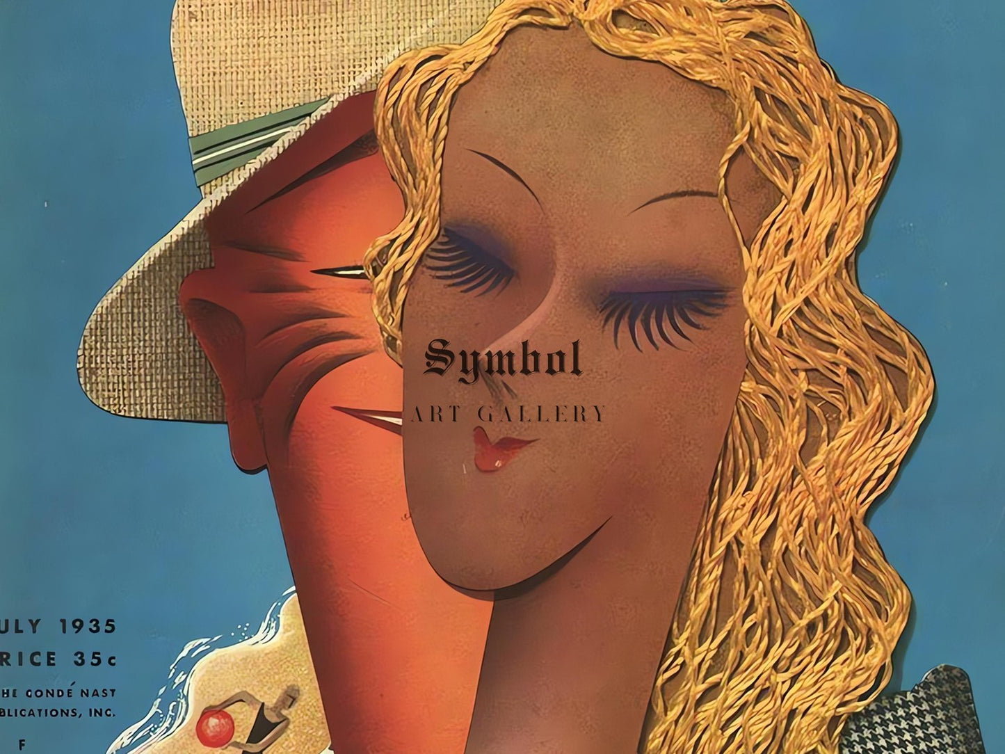 Vanity Fair July 1935 magazine cover, Art Deco and American Modernism, fine art print