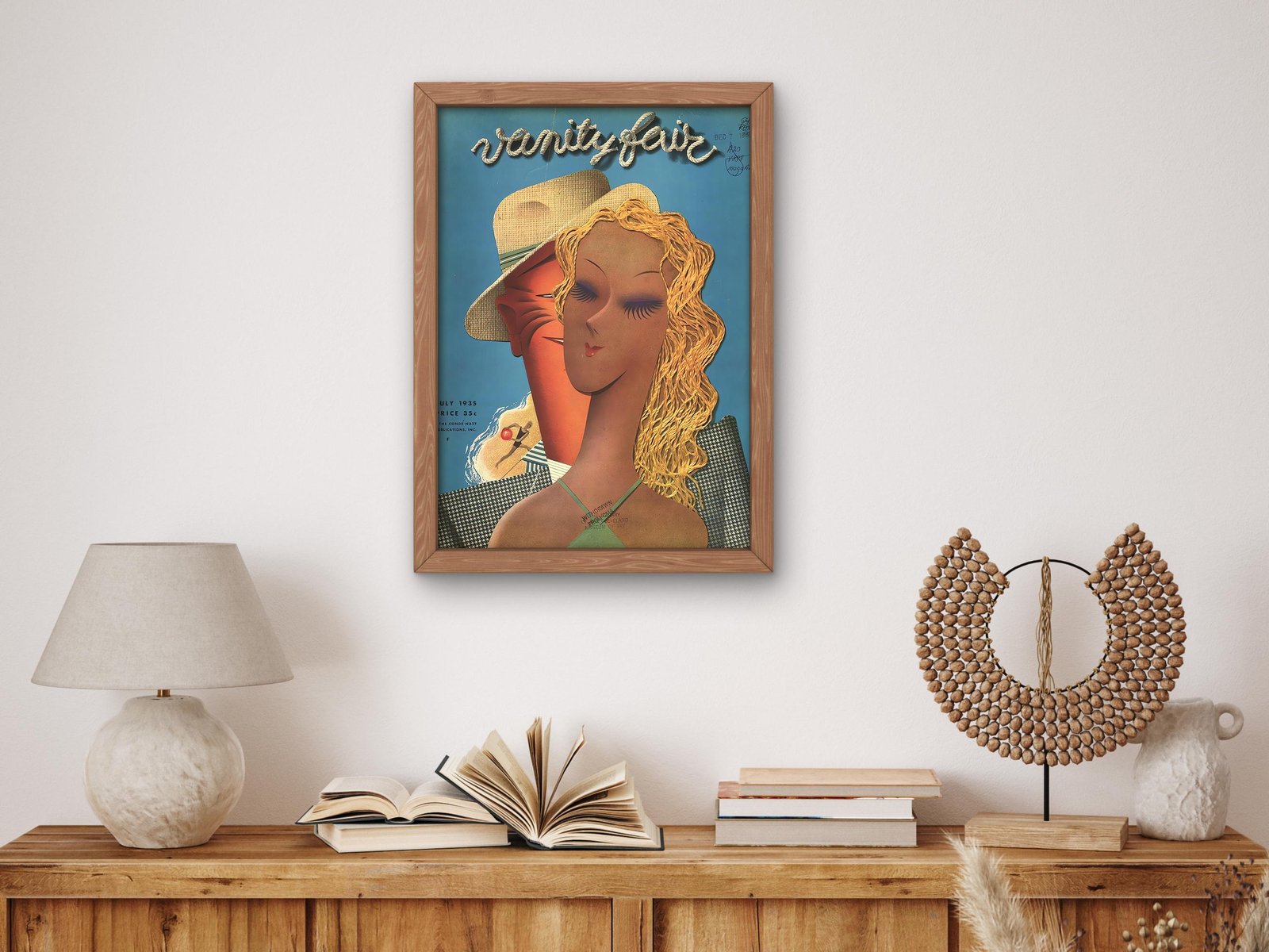 Vanity Fair July 1935 magazine cover, Art Deco and American Modernism, fine art print