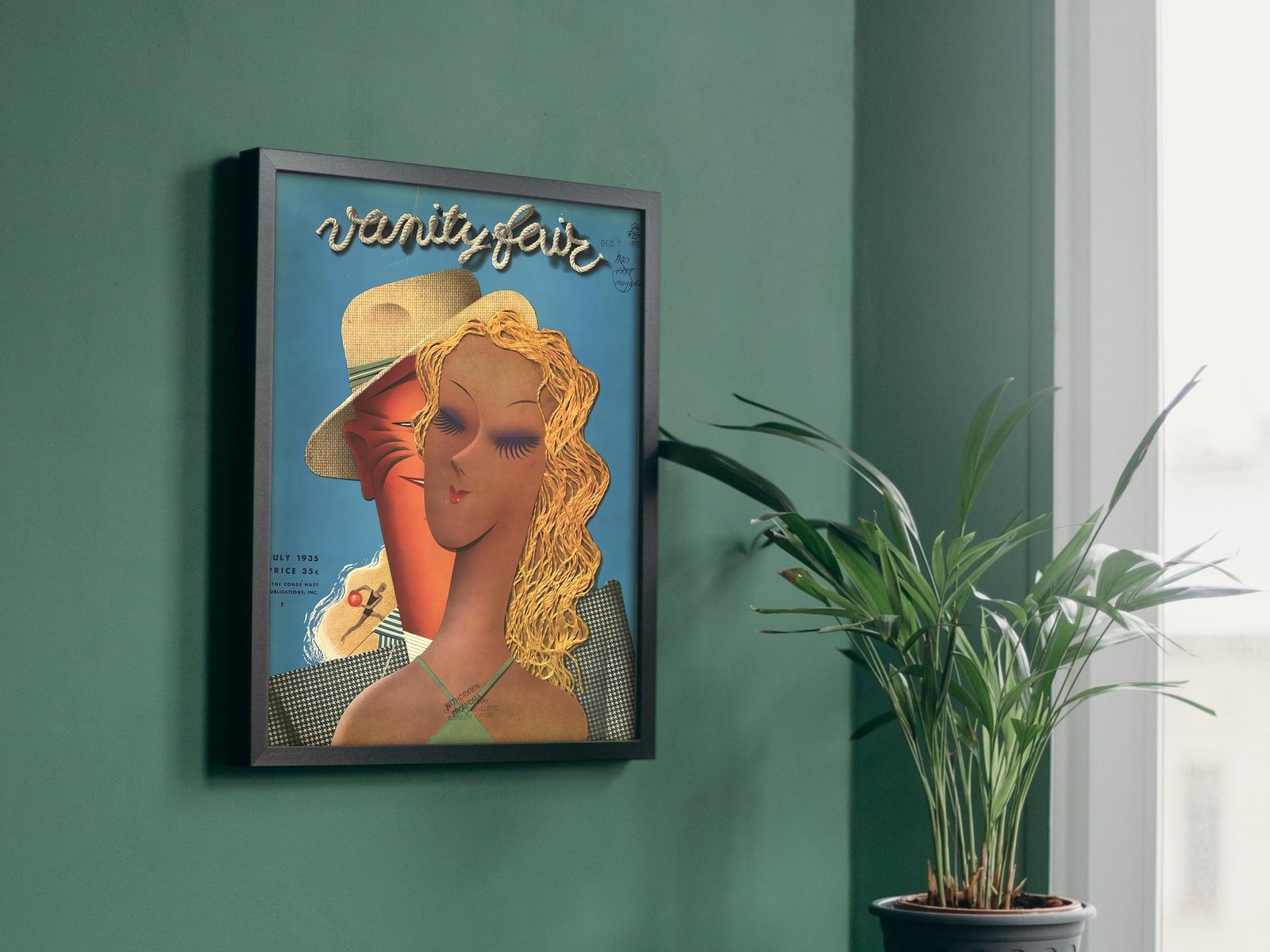 Vanity Fair July 1935 magazine cover, Art Deco and American Modernism, fine art print