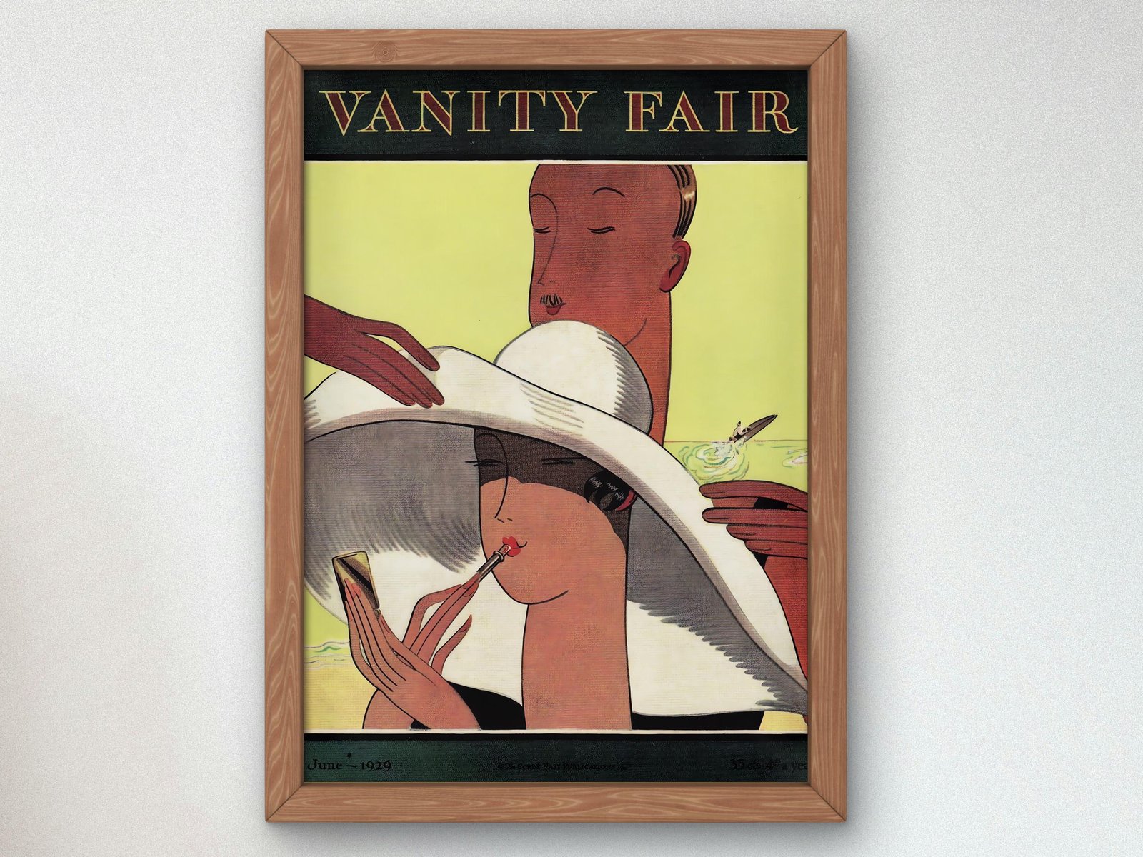 Vanity Fair June 1929 magazine cover, Art Deco and American Modernism, fine art print