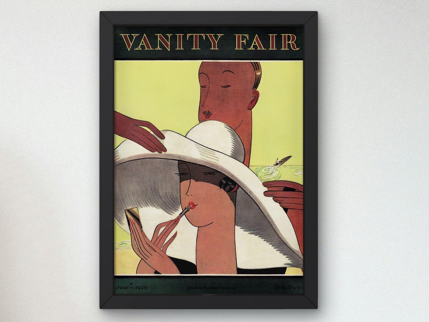 Vanity Fair June 1929 magazine cover, Art Deco and American Modernism, fine art print