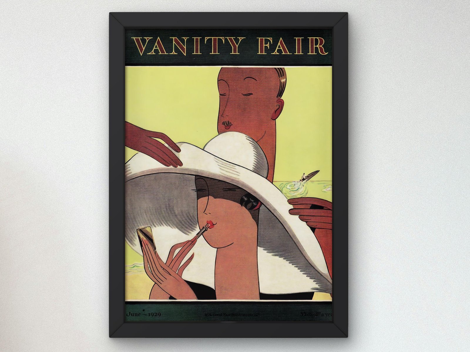 Vanity Fair June 1929 magazine cover, Art Deco and American Modernism, fine art print