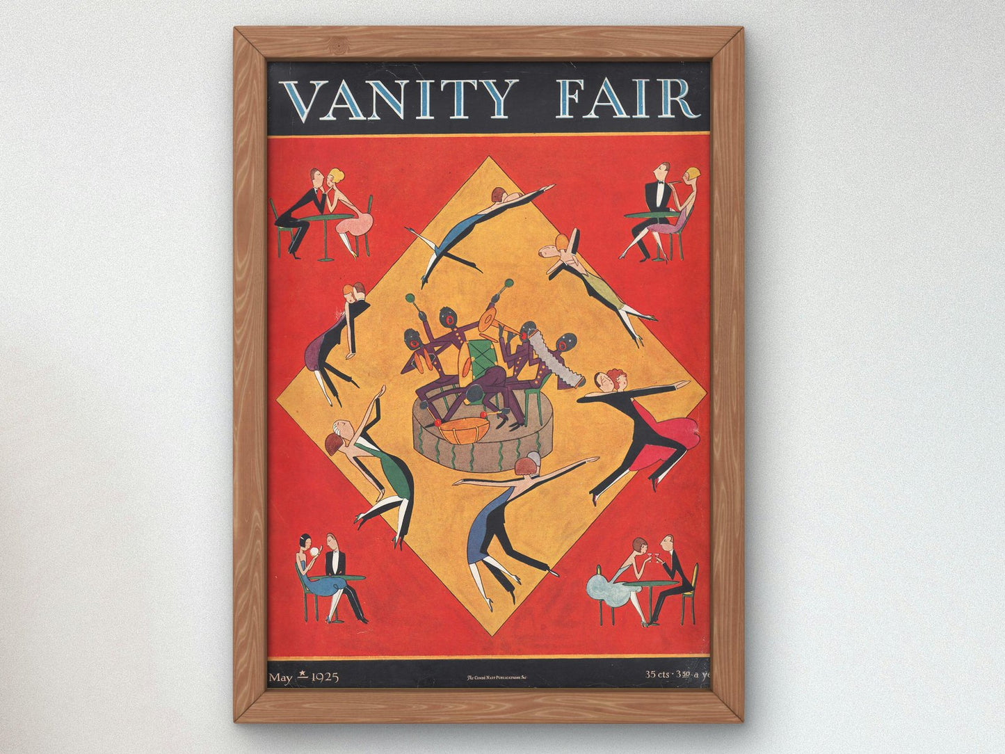 Vanity Fair May 1925 magazine cover, Art Deco and American Modernism, fine art print