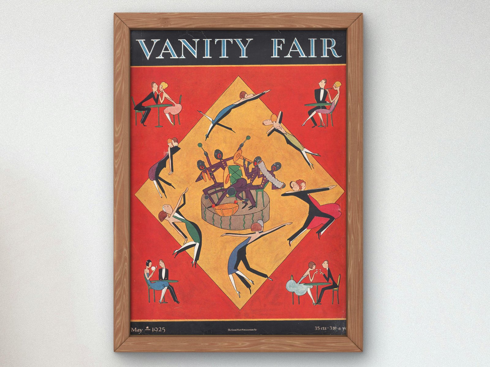 Vanity Fair May 1925 magazine cover, Art Deco and American Modernism, fine art print