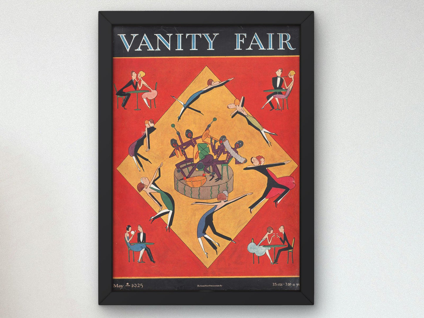 Vanity Fair May 1925 magazine cover, Art Deco and American Modernism, fine art print
