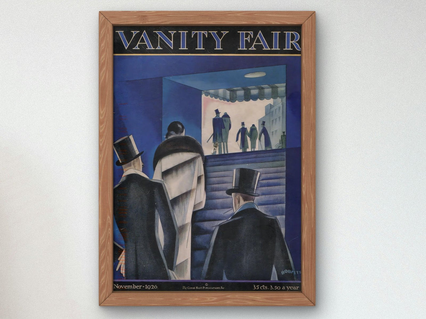 Vanity Fair November 1926 magazine cover, Art Deco and American Modernism, fine art print