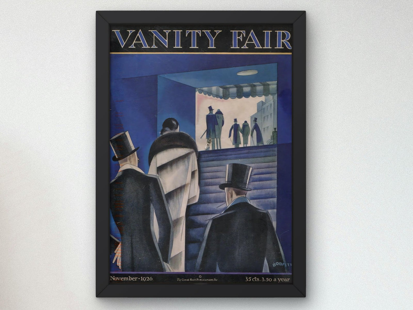 Vanity Fair November 1926 magazine cover, Art Deco and American Modernism, fine art print