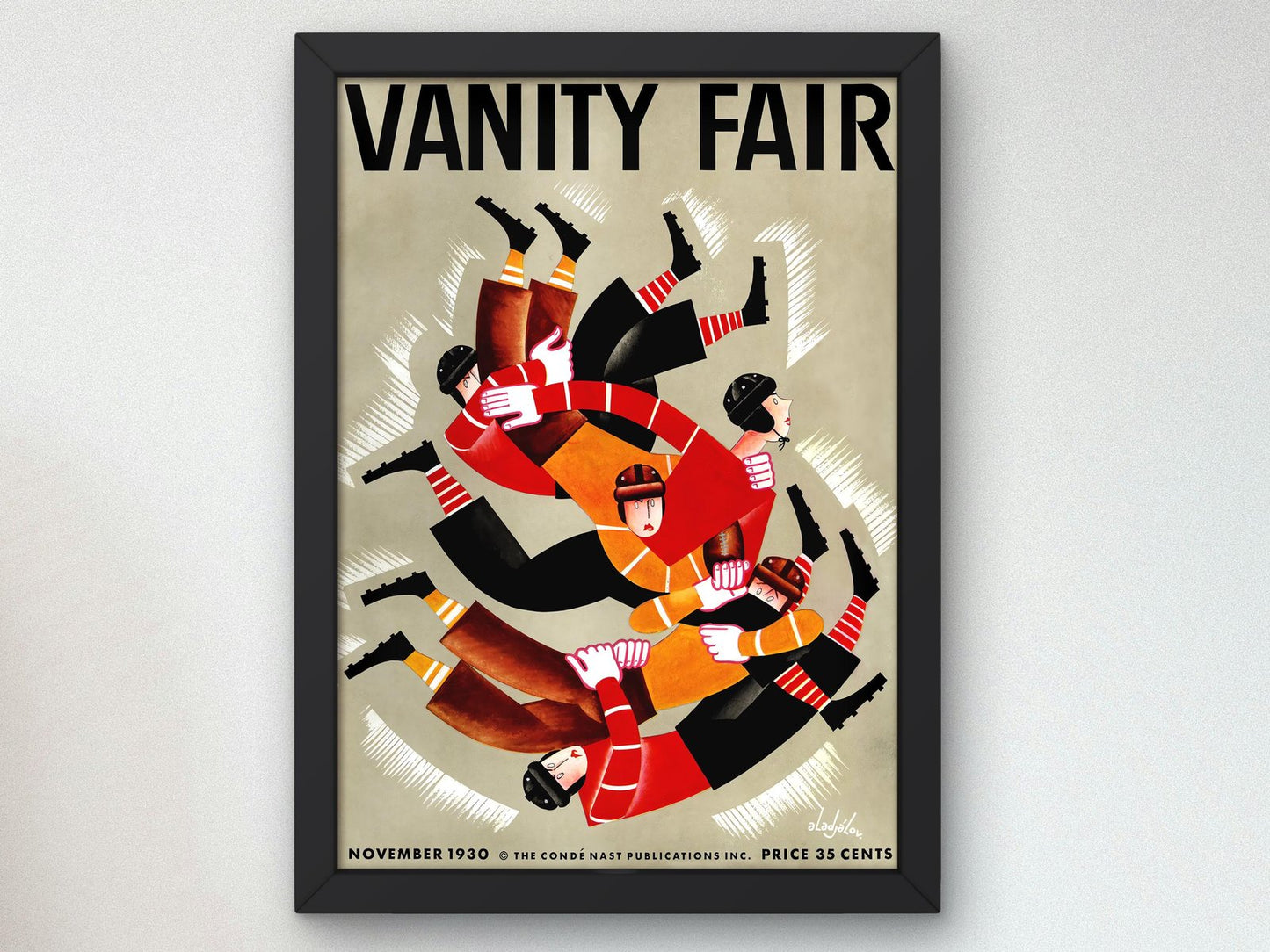 Vanity Fair November 1930 magazine cover, Art Deco and American Modernism, fine art print