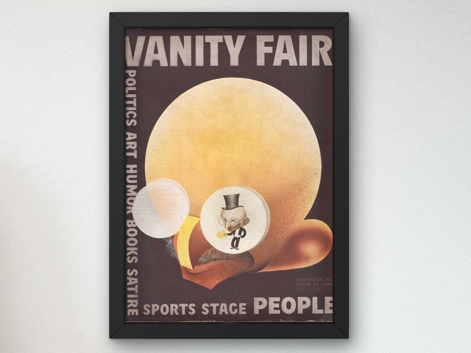 Vanity Fair November 1931 magazine cover, Art Deco and American Modernism, fine art print