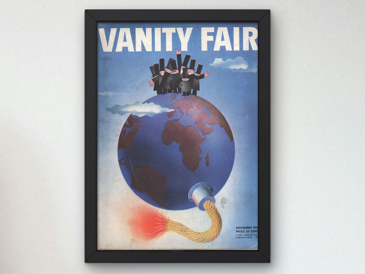 Vanity Fair November 1933 magazine cover, Art Deco and American Modernism, fine art print