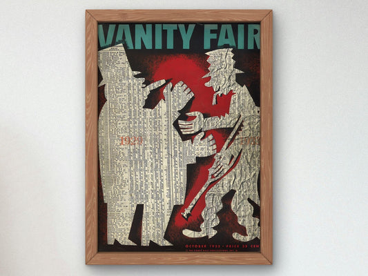 Vanity Fair October 1933 magazine cover, Art Deco and American Modernism, fine art print