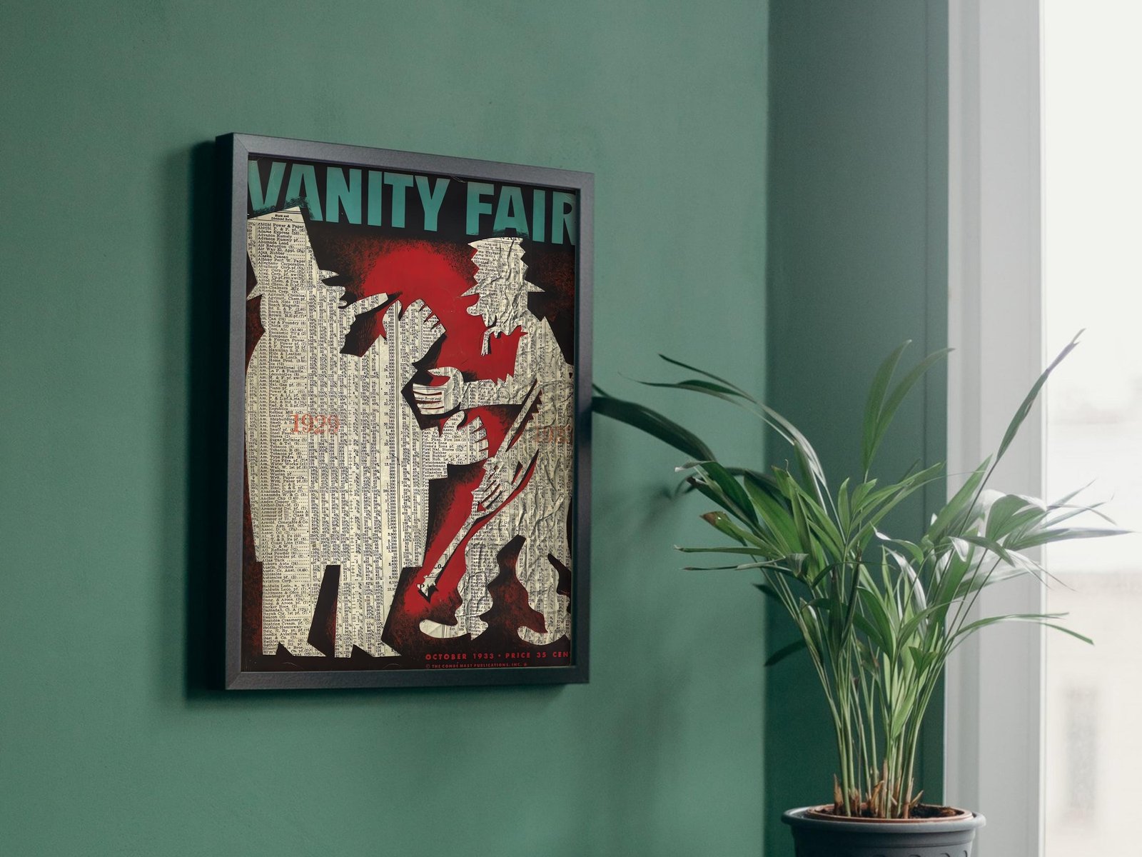 Vanity Fair October 1933 magazine cover, Art Deco and American Modernism, fine art print