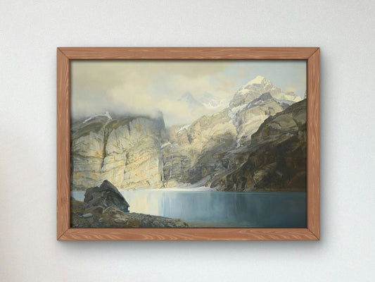 Ved Oeschinensee by Janus La Cour, Romanticism and Classical Landscapes, fine art print