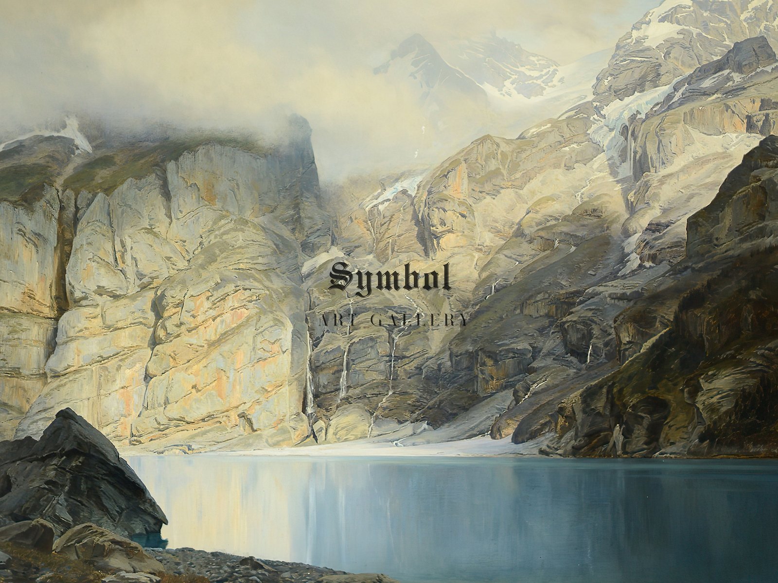 Ved Oeschinensee by Janus La Cour, Romanticism and Classical Landscapes, fine art print