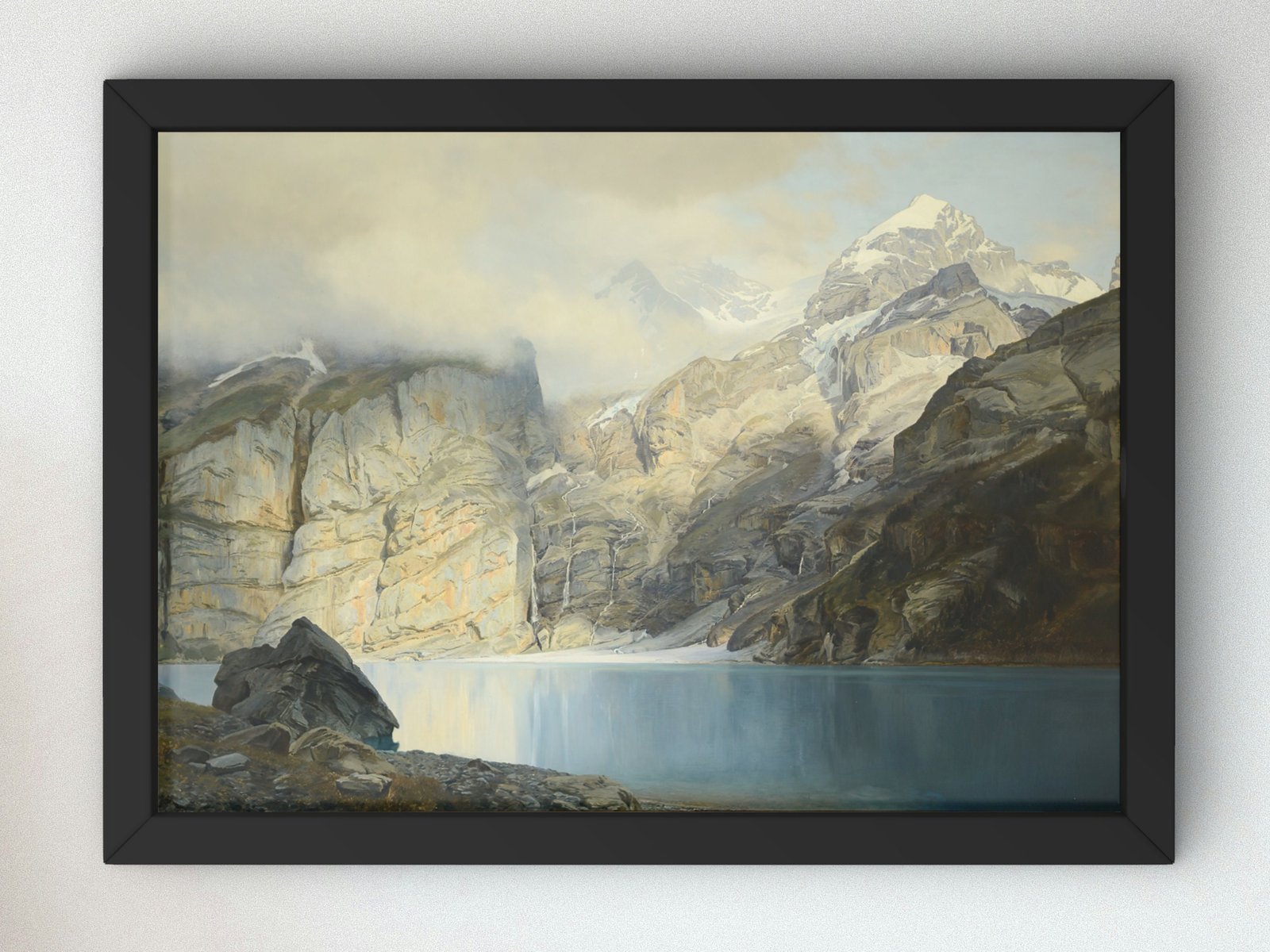 Ved Oeschinensee by Janus La Cour, Romanticism and Classical Landscapes, fine art print
