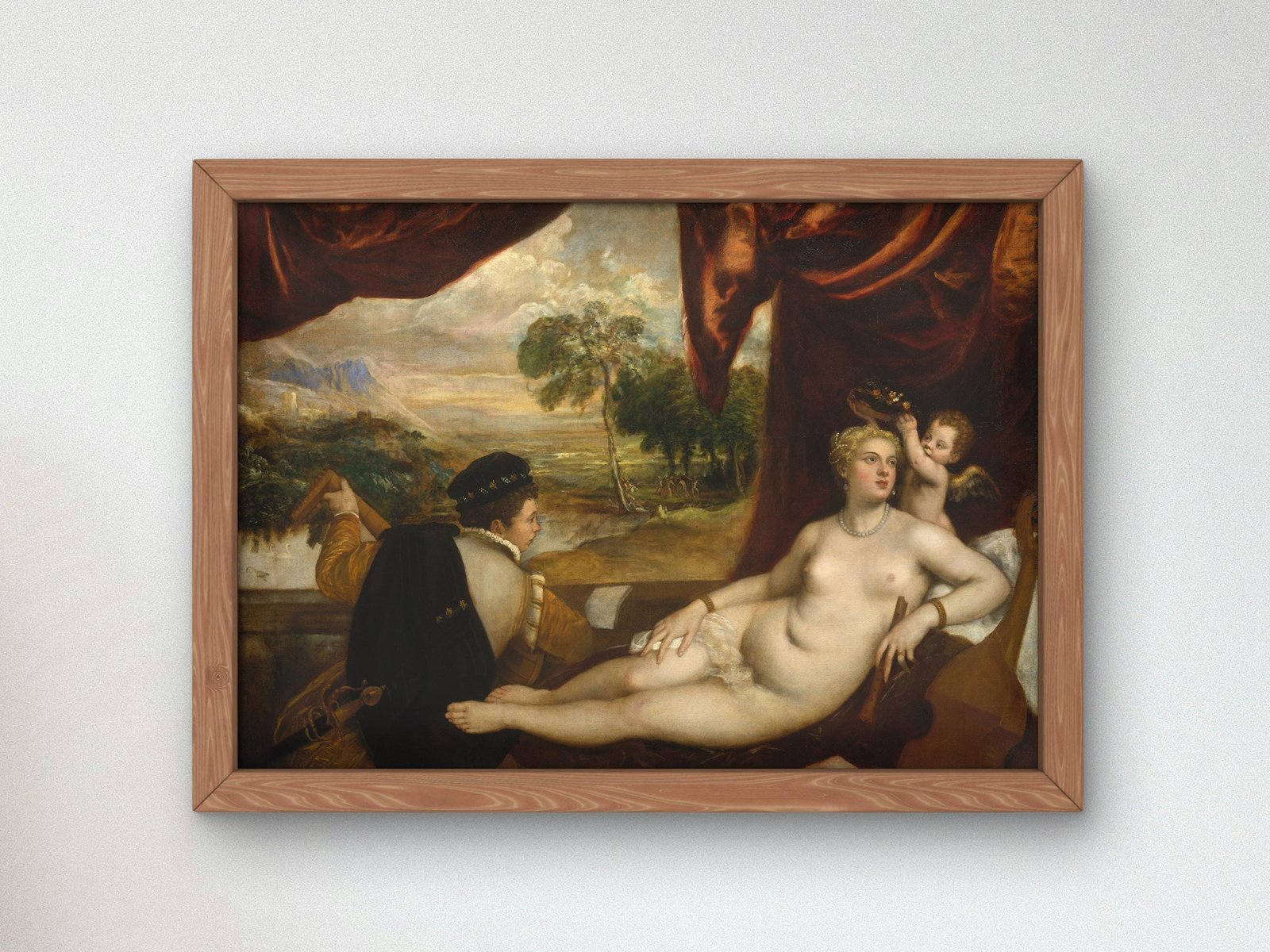 Venus and the Lute Player by Titian, 1565, Renaissance, fine art print