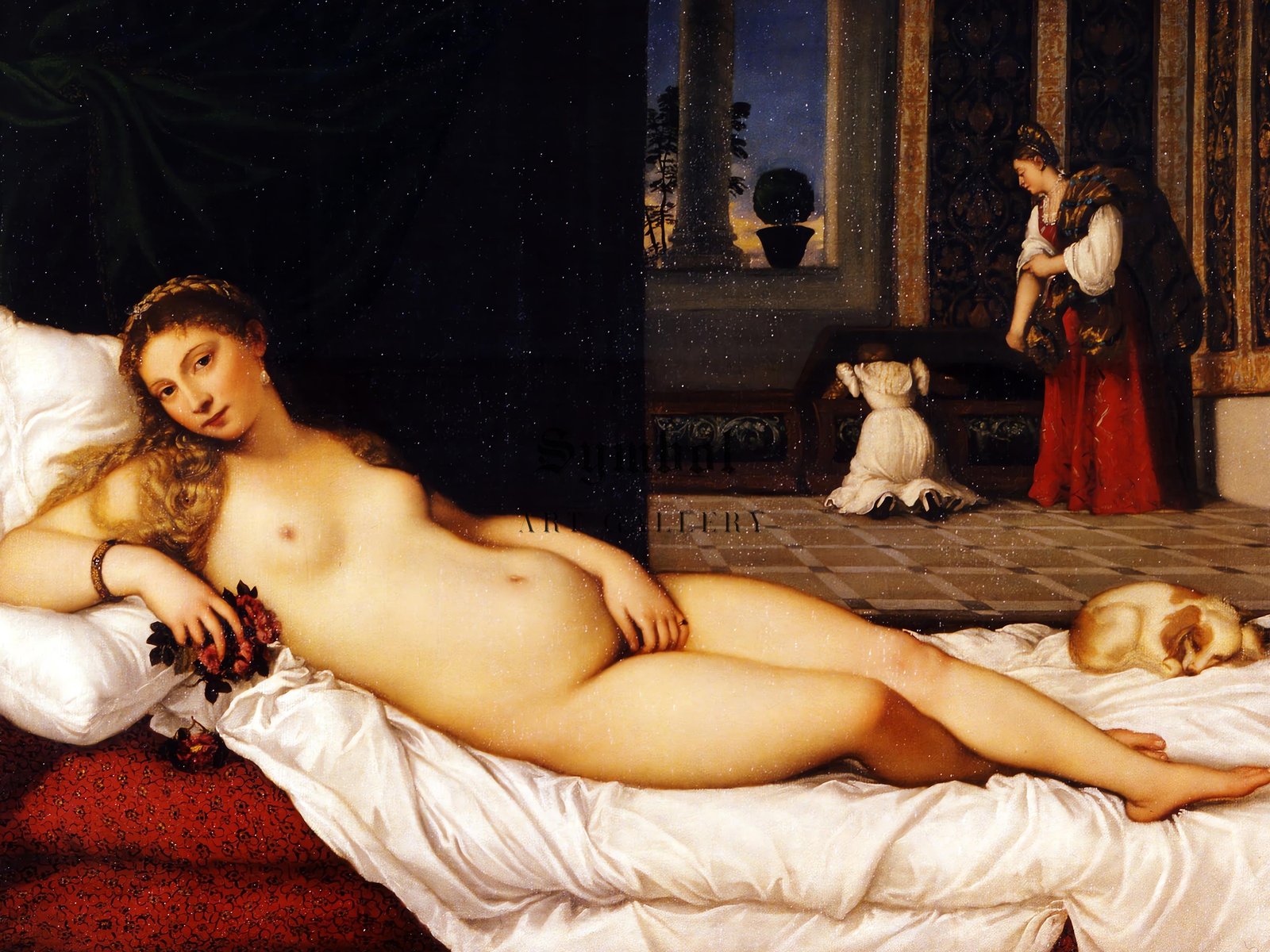 Venus of Urbino by Titian, 1538, Renaissance, fine art print