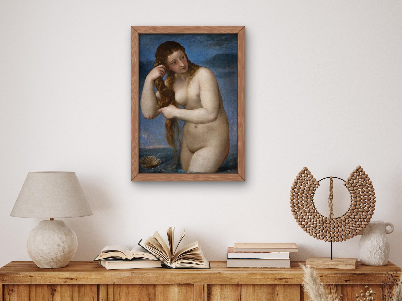 Venus Rising from the Sea by Titian, 1520, Renaissance, fine art print