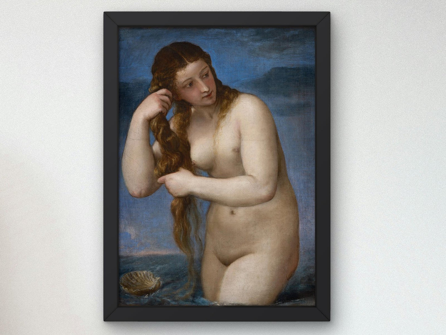 Venus Rising from the Sea by Titian, 1520, Renaissance, fine art print