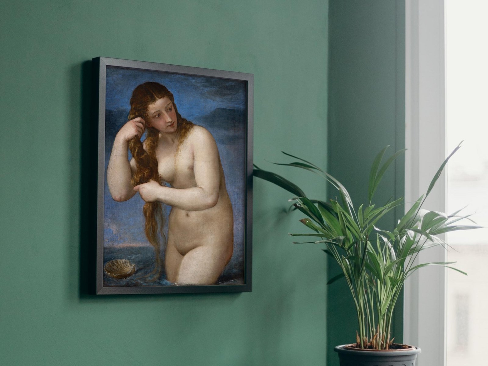 Venus Rising from the Sea by Titian, 1520, Renaissance, fine art print