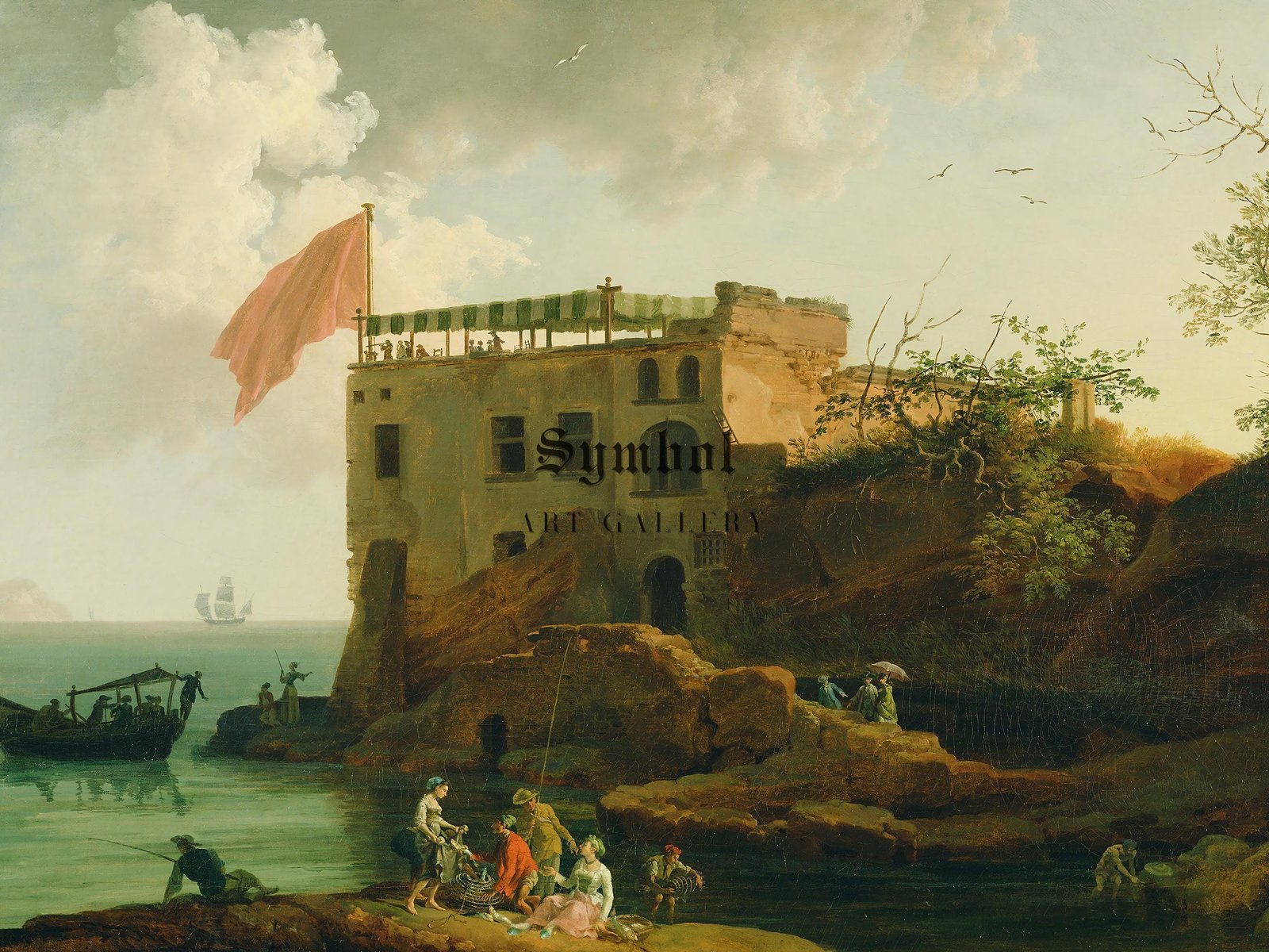 View of Gaiola by Pierre-Jacques Volaire, 1770, Rococo and Neoclassicism, fine art print