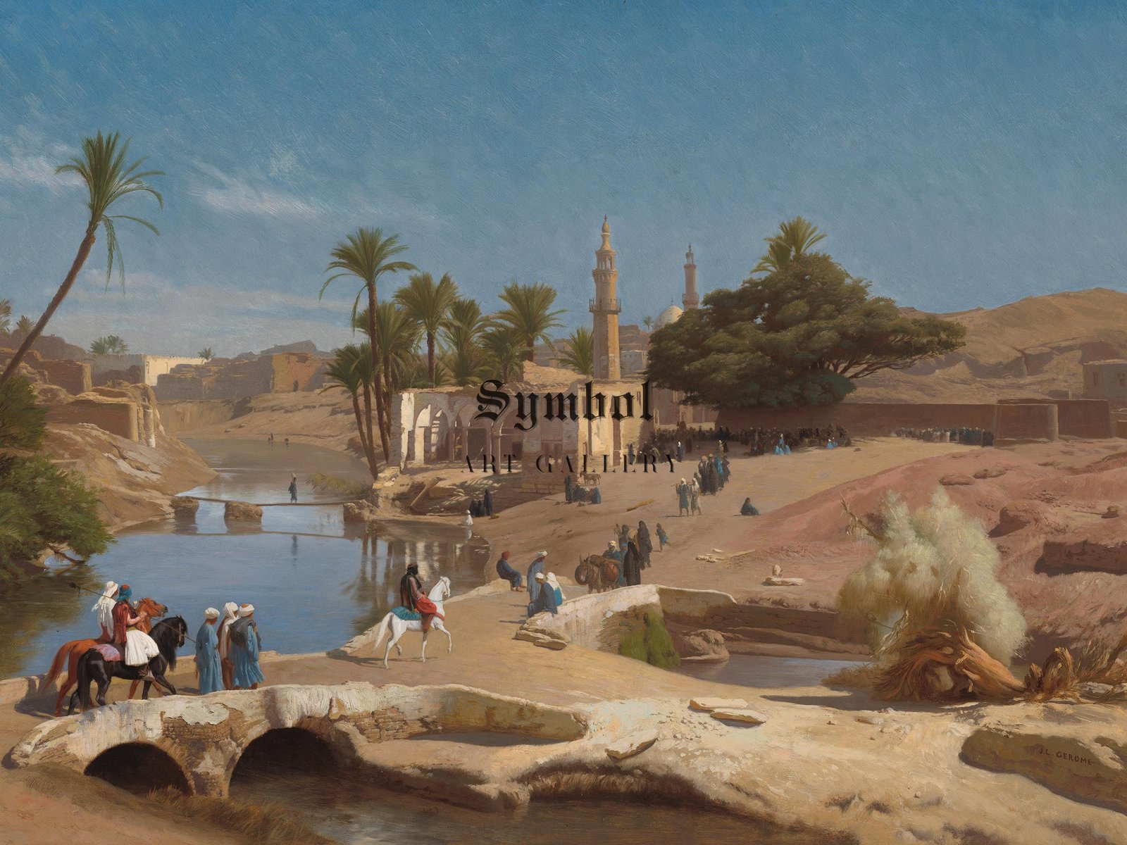 View of Medinet El-Fayoum by Jean-Léon Gérôme, 1868, Orientalism and Exoticism, fine art print